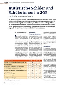 Produktabbildung zu Autistische Schüler und Schülerinnen im SGE - Empirische Befunde aus Bayern
