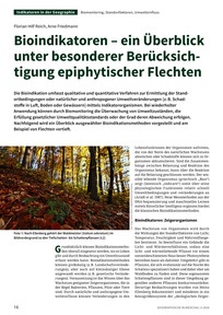 Produktabbildung zu Bioindikatoren – ein Überblick unter besonderer Berücksichtigung epiphytischer Flechten