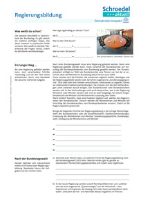 Produktabbildung zu Regierungsbildung (Demokratie kompakt) - - Fächerübergreifend / Politik ab Klasse 8