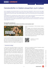 Produktabbildung zu Unterrichtsverlauf: Geisterdörfer in Italien erwachen zum Leben - Diercke x auslandsjournal - Einheit 11