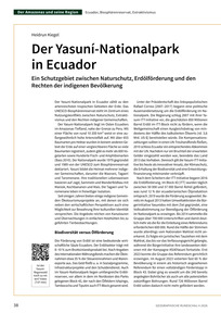 Produktabbildung zu Der Yasuní-Nationalpark in Ecuador - Ein Schutzgebiet zwischen Naturschutz, Erdölförderung und den Rechten der indigenen Bevölkerung