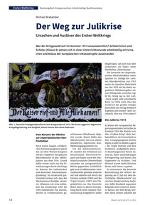 Produktabbildung zu Der Weg zur Julikrise - Ursachen und Auslöser des Ersten Weltkriegs