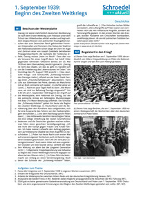 Produktabbildung zu 1. September 1939 - der Zweite Weltkrieg beginnt - - Geschichte ab Klasse 9