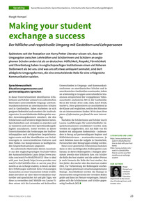 Produktabbildung zu Making your student exchange a success - Der höfliche und respektvolle Umgang mit Gasteltern und Lehrpersonen