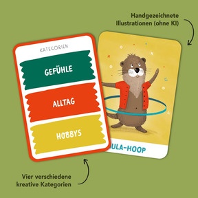 Drei Kategorien sorgen für Abwechslung im unterhaltsamen Kartenspiel!