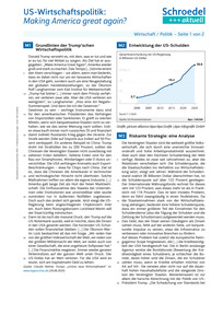 Produktabbildung zu US-Wirtschaftspolitik: Making America great again? - - Wirtschaft / Politik ab Klasse 11