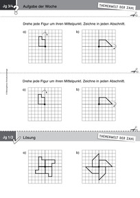 Produktabbildung zu Themenwelt der Zahl: Aufgabe der Woche 06/2015 - Symmetrie: Figuren drehen, Bilder zeichnen