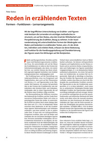 Produktabbildung zu Reden in erzählenden Texten - Formen – Funktionen – Lernarrangements