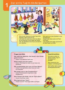 Der erste Tag im Kindergarten (Vorlesetext und Fragen zum Bild)