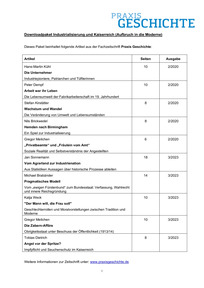 Produktabbildung zu Downloadpaket Industrialisierung und Kaiserreich (Aufbruch in die Moderne) - Materialien für die Klassenstufen 7 bis 13