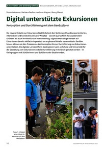Produktabbildung zu Digital unterstützte Exkursionen - Konzeption und Durchführung mit dem GeoExplorer