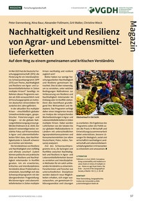 Produktabbildung zu Nachhaltigkeit und Resilienz von Agrar- und Lebensmittellieferketten - Auf dem Weg zu einem gemeinsamen und kritischen Verständnis