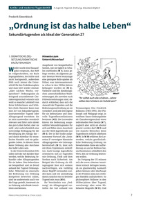 Produktabbildung zu „Ordnung ist das halbe Leben“ - Sekundärtugenden als Ideal der Generation Z?