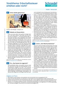 Produktabbildung zu Streitthema: Erbschaftssteuer erhöhen oder nicht? - - Politik / Wirtschaft ab Klasse 10