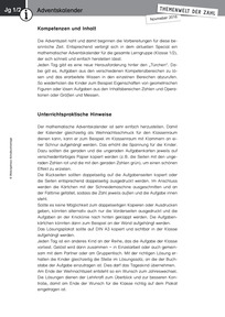 Produktabbildung zu Themenwelt der Zahl: Adventskalender - Kommentar - Monatsspecial November 2016