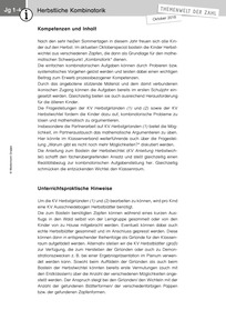 Produktabbildung zu Themenwelt der Zahl: Herbstliche Kombinatorik - Kommentar - Monatsspecial Oktober 2018