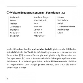 SCHUBI Vocabular Familie und Soziales - Wortschatzübersicht 2/2