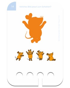 Schattenspiele mit der Maus 3-4+. Beispielkarte die Maus