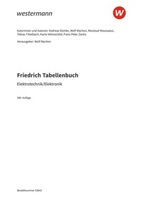 Probeseiten Friedrich - Tabellenbuch - Elektrotechnik / Elektronik - Tabellenbuch, 12. Auflage