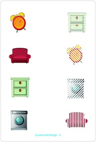 Lemo Kartensatz Zusammenhänge. Beispielkarte Möbel