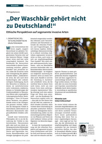 Produktabbildung zu „Der Waschbär gehört nicht zu Deutschland!“ - Ethische Perspektiven auf sogenannte invasive Arten