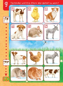 Tierkinder und ihre Eltern. Wer gehört zu wem?