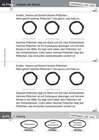 Produktabbildung zu Themenwelt der Zahl: Aufgabe der Woche 50/2016 - Sachrechnen - Logelei/Knobelaufgabe (Klassen 3/4)