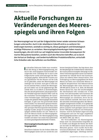Produktabbildung zu Aktuelle Forschungen zu Veränderungen des Meeresspiegels und ihren Folgen