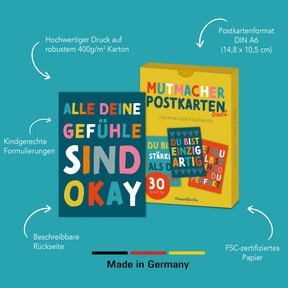 Robuste Karten zum Aufhängen im Schulzimmer, im Kinderzimmer oder auch im Büro.