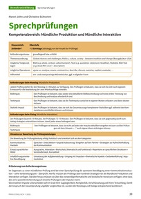 Produktabbildung zu Sprechprüfungen - Kompetenzbereich: Mündliche Produktion und Mündliche Interaktion