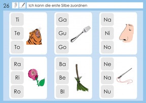 Mein Silbenheft: Ich kann die ersten Silben zuordnen