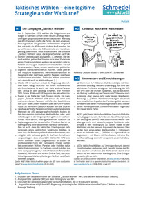 Produktabbildung zu Taktisches Wählen - eine legitime Strategie an der Wahlurne? - - Politik ab Klasse 10