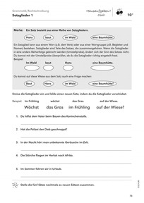 Hausaufgaben? Cool! 4 - Beispielseite Grammatik/Rechtschreibung