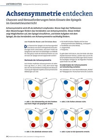 Produktabbildung zu Achsensymmetrie entdecken - Chancen und Herausforderungen beim Einsatz des Spiegels im Geometrieunterricht
