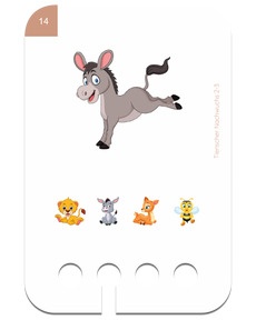 Tierischer Nachwuchs. Beispielkarte Esel