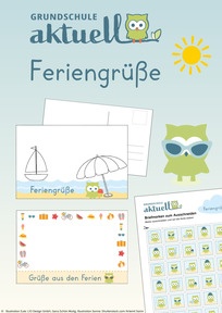 Produktabbildung zu Postkarte zum Basteln - Kreative Feriengrüße für die Grundschule