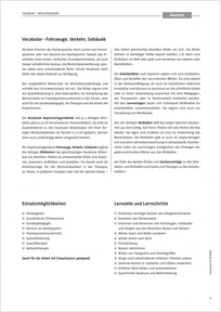 Vocabular Kopiervorlagen Verkehr: Inhaltsverzeichnis