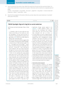 Produktabbildung zu Arbeitsblatt Australia's social media ban - inkl. Lösungen