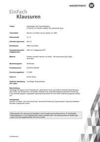 Produktabbildung zu Interpretation des Figurentableaus in Heinrich von Kleists Lustspiel "Der zerbrochne Krug" | Heinrich von Kleist und die Literatur um 1800 - Friedrich Gundolf: Heinrich von Kleist - Der zerbrochne Krug (1922) (Kurzzitat)