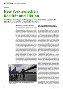 Produktabbildung zu New York zwischen Realität und Fiktion - Didaktische Grundlagen als Anregung zu einer Unterrichtssequenz in der Oberstufe zu Geschichte und Literatur New Yorks
