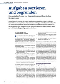 Produktabbildung zu Aufgaben sortieren und begründen - Ein Aufgabenformat zur Diagnostik von arithmetischen Kompetenzen