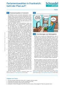 Produktabbildung zu Parlamentswahlen in Frankreich: geht der Plan auf? - - Politik ab Klasse 9