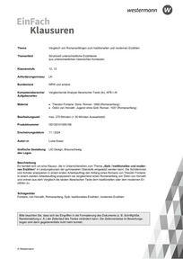 Produktabbildung zu Vergleich von Romananfängen zum traditionellen und modernen Erzählen | Strukturell unterschiedliche Erzähltexte aus unterschiedlichen historischen Kontexten - Theodor Fontane: Stine. Roman. 1890 (Romananfang) Ödön von Horváth: Jugend ohne Gott. Roman. 1937 (Romananfang)