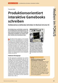 Produktabbildung zu Produktionsorientiert interaktive Gamebooks schreiben - Kollaboratives erzählendes Schreiben im Wechsel mit einer KI