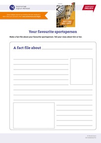 Produktabbildung zu Your favourite sports person - Kopiervorlage zum Thema Fact File