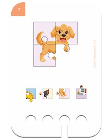 Erste Puzzlespiele. Beispielkarte Hund