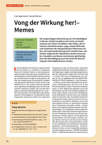 Produktabbildung zu Vong der Wirkung her!  - Memes