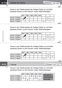 Produktabbildung zu Themenwelt der Zahl: Aufgabe der Woche 32/2014 - Klasse 3/4: Teilbarkeit prüfen