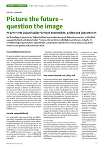 Produktabbildung zu Picture the future – question the image - KI-generierte Zukunftsbilder kritisch beschreiben, prüfen und überarbeiten