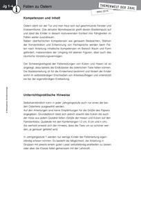 Produktabbildung zu Themenwelt der Zahl: Falten zu Ostern - Kommentar - Monatsspecial März 2016